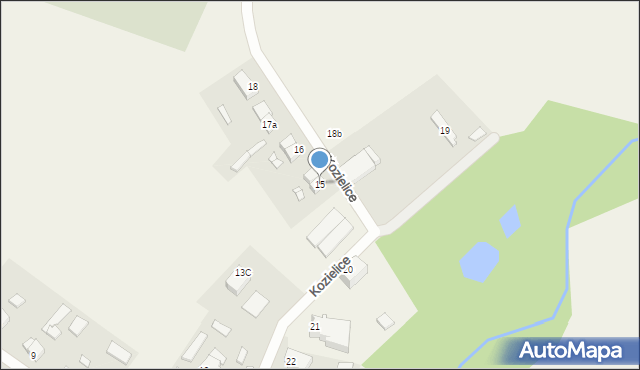 Kozielice, Kozielice, 15, mapa Kozielice