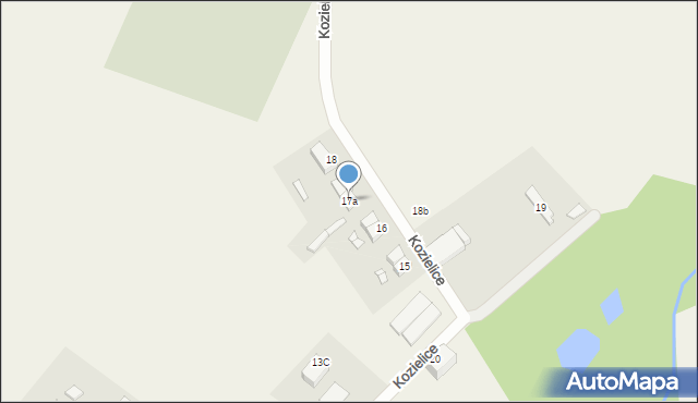 Kozielice, Kozielice, 17a, mapa Kozielice