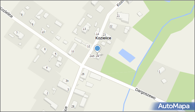 Kozielice, Kozielice, 24, mapa Kozielice