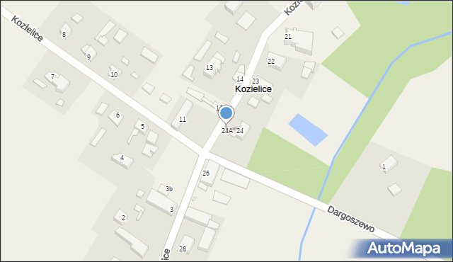 Kozielice, Kozielice, 24A, mapa Kozielice