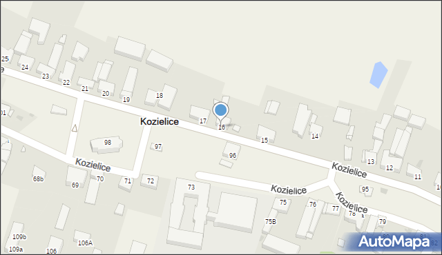 Kozielice, Kozielice, 16, mapa Kozielice