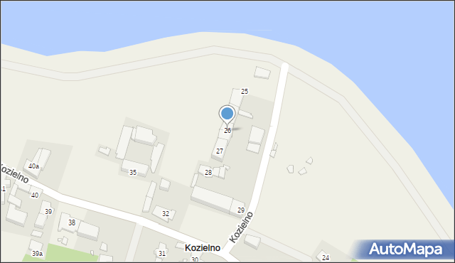 Kozielno, Kozielno, 26, mapa Kozielno