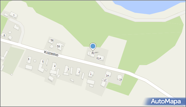 Kozielno, Kozielno, 61, mapa Kozielno