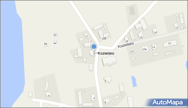 Kozielsko, Kozielsko, 3, mapa Kozielsko