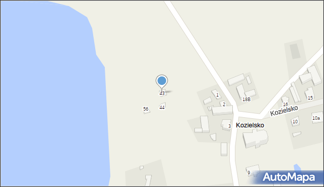 Kozielsko, Kozielsko, 43, mapa Kozielsko