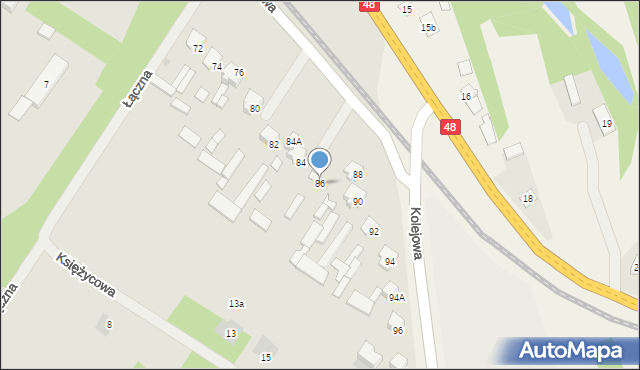 Kozienice, Kolejowa, 86, mapa Kozienice