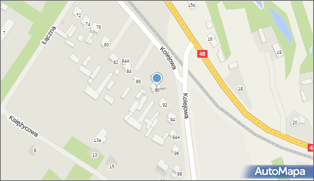 Kozienice, Kolejowa, 90, mapa Kozienice