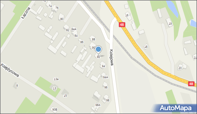 Kozienice, Kolejowa, 92, mapa Kozienice