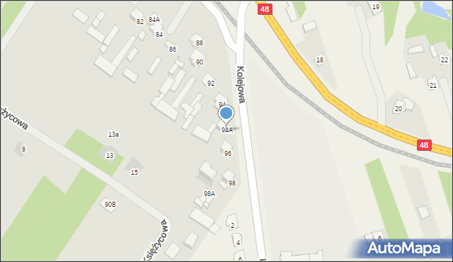 Kozienice, Kolejowa, 94A, mapa Kozienice