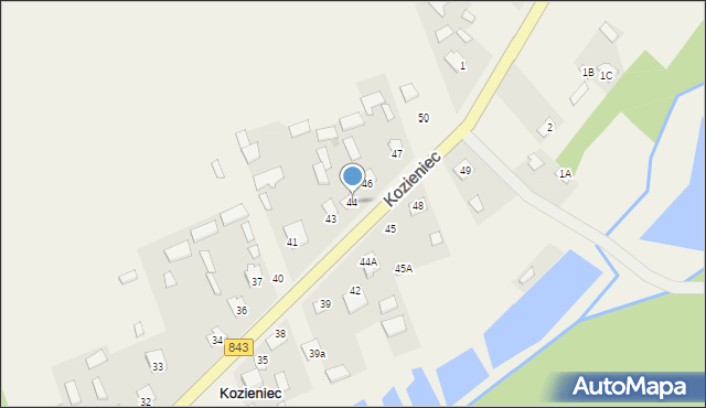 Kozieniec, Kozieniec, 44, mapa Kozieniec