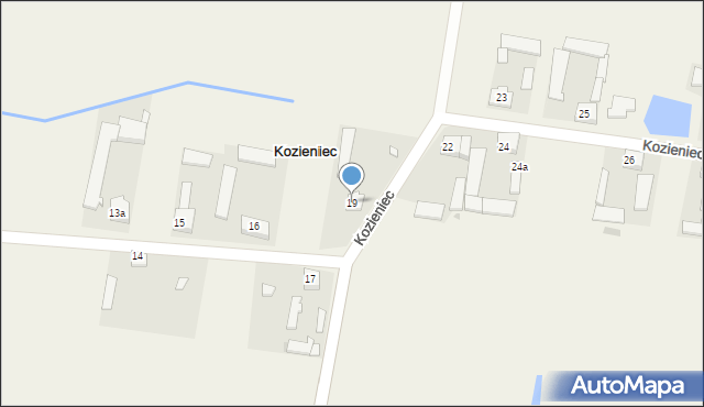 Kozieniec, Kozieniec, 19, mapa Kozieniec