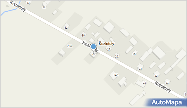 Kozietuły, Kozietuły, 28, mapa Kozietuły