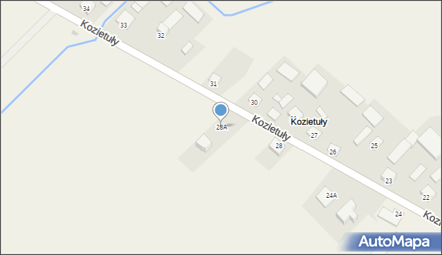 Kozietuły, Kozietuły, 28A, mapa Kozietuły