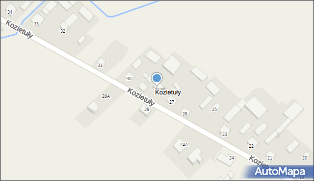 Kozietuły, Kozietuły, 29, mapa Kozietuły