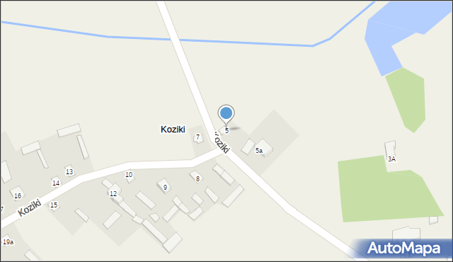 Koziki, Koziki, 5, mapa Koziki