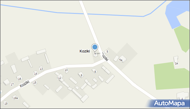 Koziki, Koziki, 7, mapa Koziki