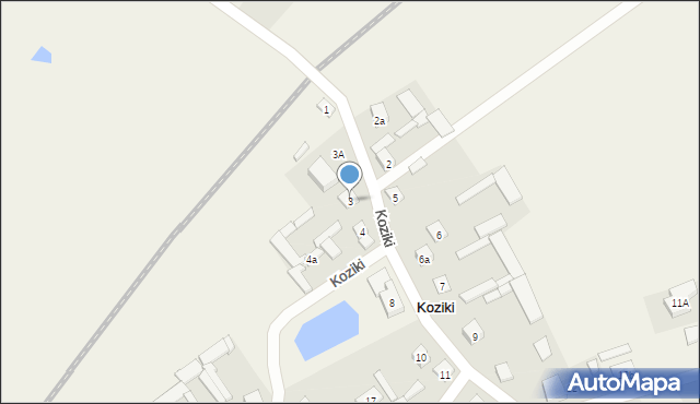Koziki, Koziki, 3, mapa Koziki