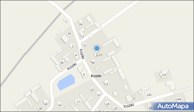 Koziki, Koziki, 6, mapa Koziki