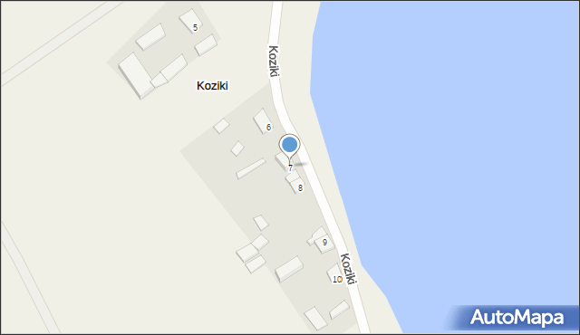 Koziki, Koziki, 7, mapa Koziki