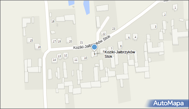 Koziki-Jałbrzyków Stok, Koziki-Jałbrzyków Stok, 9, mapa Koziki-Jałbrzyków Stok