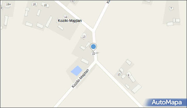 Koziki-Majdan, Koziki-Majdan, 12, mapa Koziki-Majdan