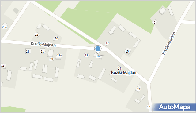 Koziki-Majdan, Koziki-Majdan, 16, mapa Koziki-Majdan