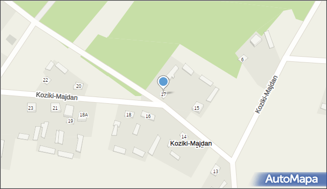 Koziki-Majdan, Koziki-Majdan, 17, mapa Koziki-Majdan