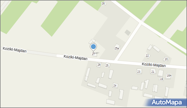 Koziki-Majdan, Koziki-Majdan, 27, mapa Koziki-Majdan