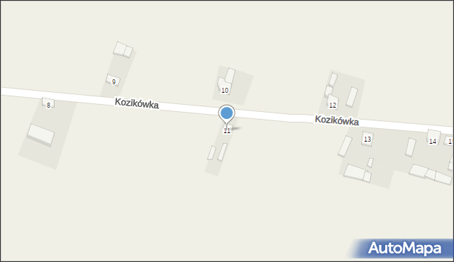 Kozikówka, Kozikówka, 11, mapa Kozikówka