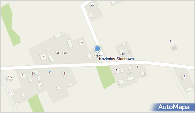 Koziminy-Stachowo, Koziminy-Stachowo, 28C, mapa Koziminy-Stachowo