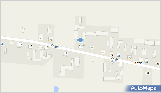 Kozin, Kozin, 21, mapa Kozin