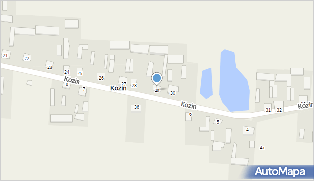 Kozin, Kozin, 29, mapa Kozin