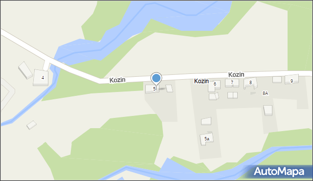 Kozin, Kozin, 5-2, mapa Kozin