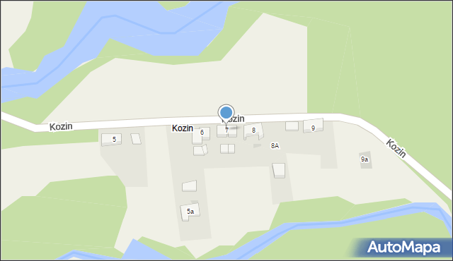 Kozin, Kozin, 7, mapa Kozin
