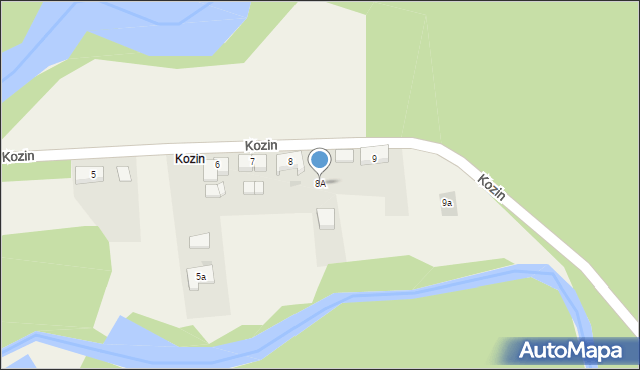 Kozin, Kozin, 8A, mapa Kozin