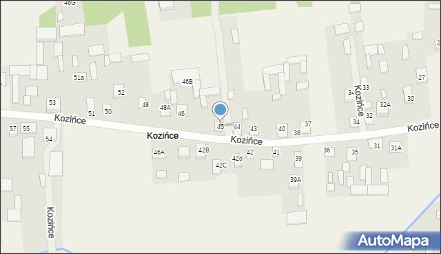 Kozińce, Kozińce, 45, mapa Kozińce