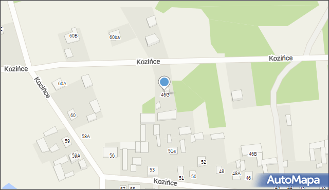 Kozińce, Kozińce, 46G, mapa Kozińce