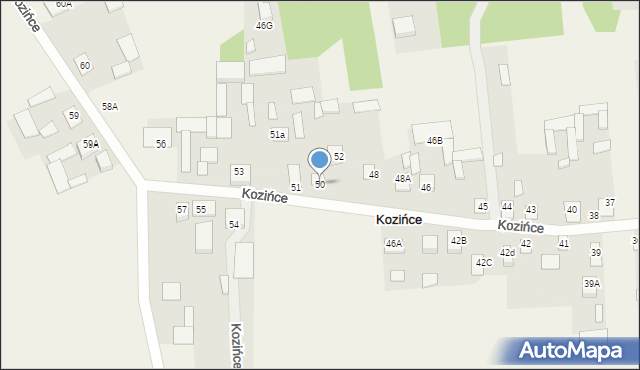 Kozińce, Kozińce, 50, mapa Kozińce