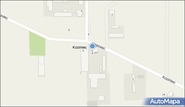 Koziniec, Koziniec, 4, mapa Koziniec