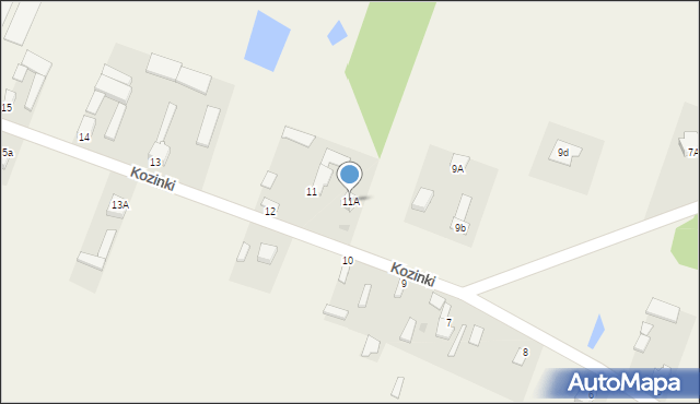 Kozinki, Kozinki, 11A, mapa Kozinki