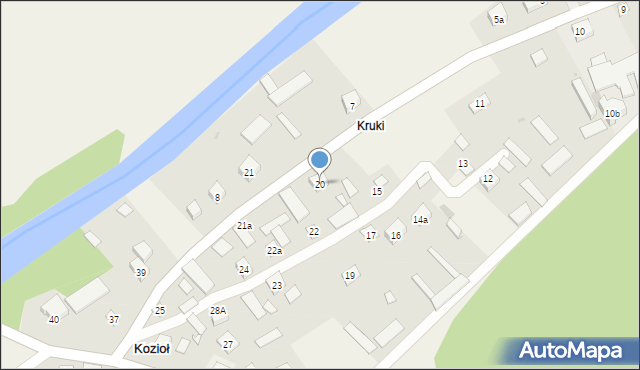 Kozioł, Kozioł, 20, mapa Kozioł