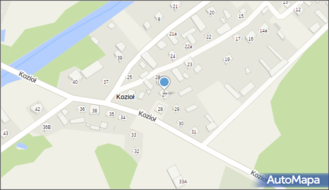 Kozioł, Kozioł, 27, mapa Kozioł