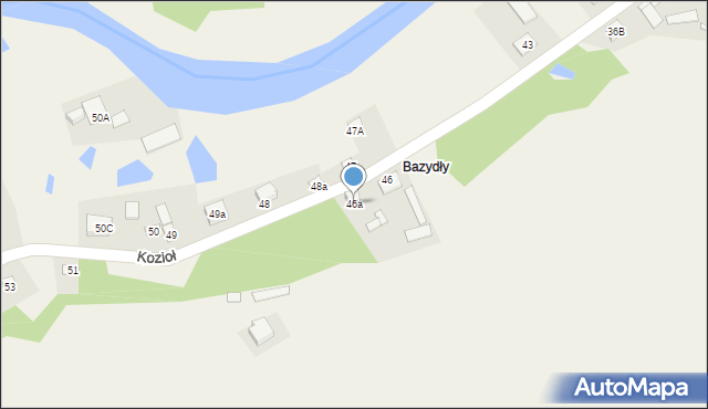 Kozioł, Kozioł, 46a, mapa Kozioł