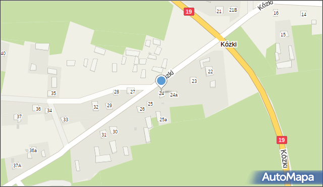 Kózki, Kózki, 24, mapa Kózki