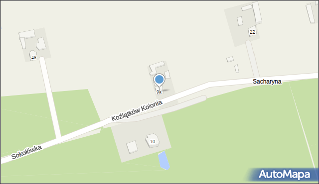 Koźlątków Kolonia, Koźlątków Kolonia, 9a, mapa Koźlątków Kolonia