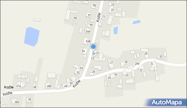 Koźle, Koźle, 24, mapa Koźle