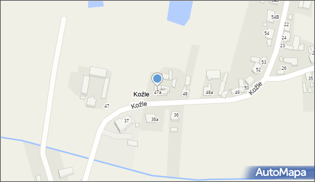 Koźle, Koźle, 47a, mapa Koźle