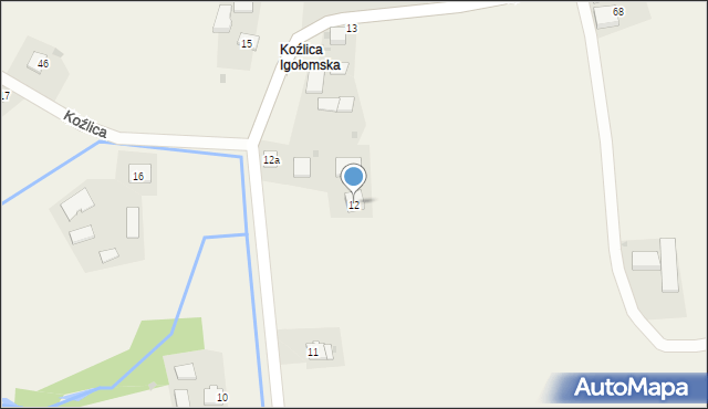 Koźlica, Koźlica, 12, mapa Koźlica