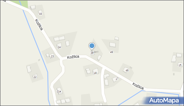 Koźlica, Koźlica, 19, mapa Koźlica