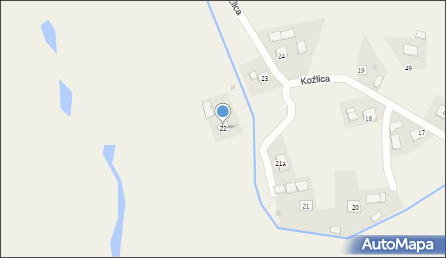 Koźlica, Koźlica, 22, mapa Koźlica